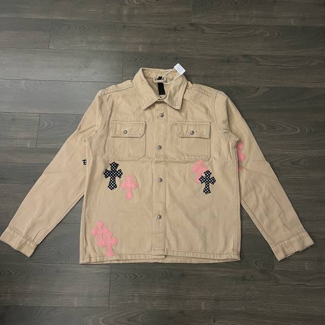 Chrome Hearts Ch Chrome Hearts Black and White Plaid Pink Cross Patch Khaki Coup