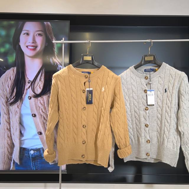 25 Autumn and Winter Ralph Lauren Round Neck Solid Color Pony Embroidered Logo C