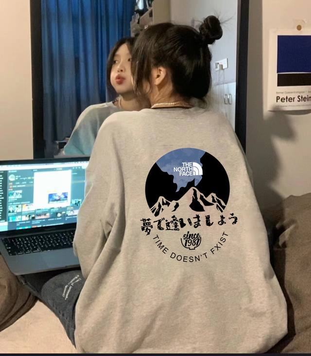 The North Face 1987 Japanese Mount Fuji Spring and Autumn Round Neck SweatshirtO