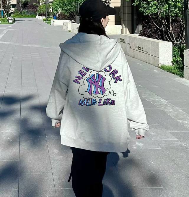 Mlb Yankees-Ny Watercolor Graffiti Spring/Autumn Hoodie This style is made of pu