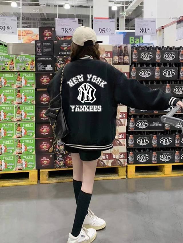 Mlb Yankees-Ny creative logo loose jacket baseball jacket official website sale