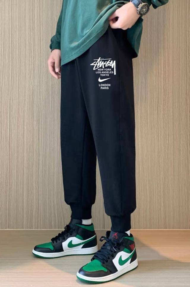 Stussy X Nike Stussy co-branded Nike spring and autumn super versatile sports ri