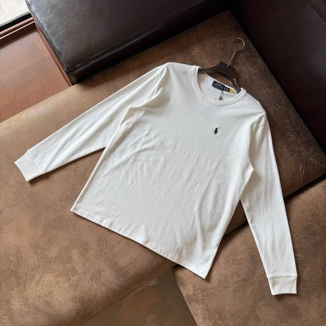 Ralph Lauren Classic 10,000-Stitch Embroidered Plain Knit Long-Sleeved Base Laye