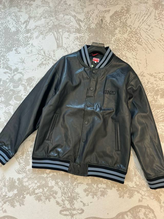 Kz 3D Embroidered Tiger Head Spring/Autumn Baseball Jacket Leather Coat!! 300,00