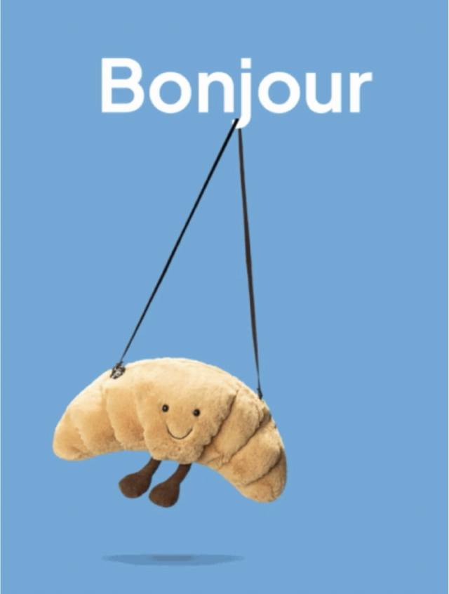 Jellycat Croissant Crossbody Bag Amuseable Croissant Bag Perfectly baked, ready