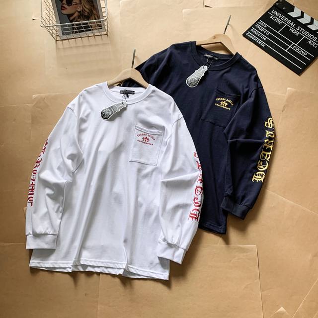 Chromeheart 25Ss heavy print long-sleeved T-shirt in stock, focusing on quality,