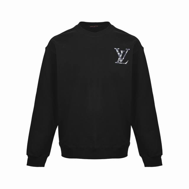 Louis Vuitton 25Fw monogram print crewneck sweatshirt 480g premium combed cotton