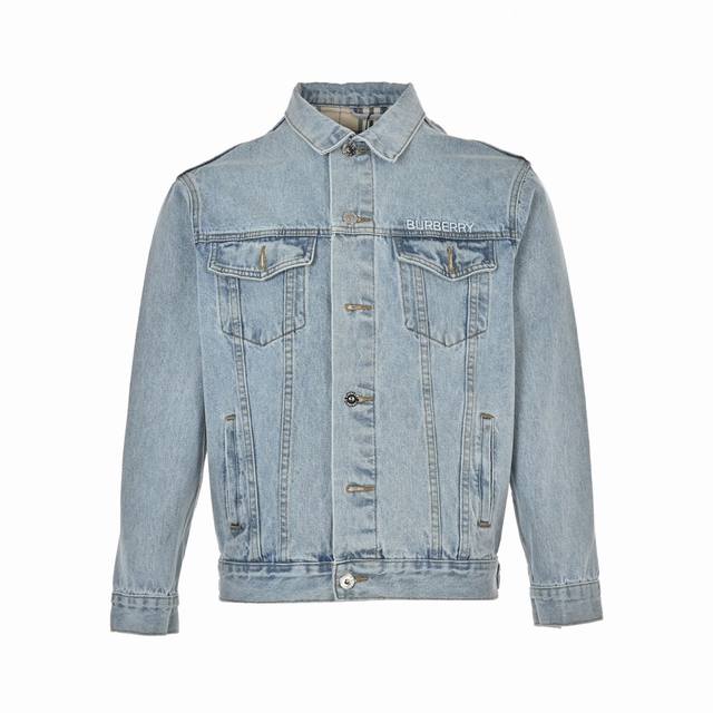 Burberry Classic Embroidered Bear Denim Jacket . Made of 100% cotton denim, thi