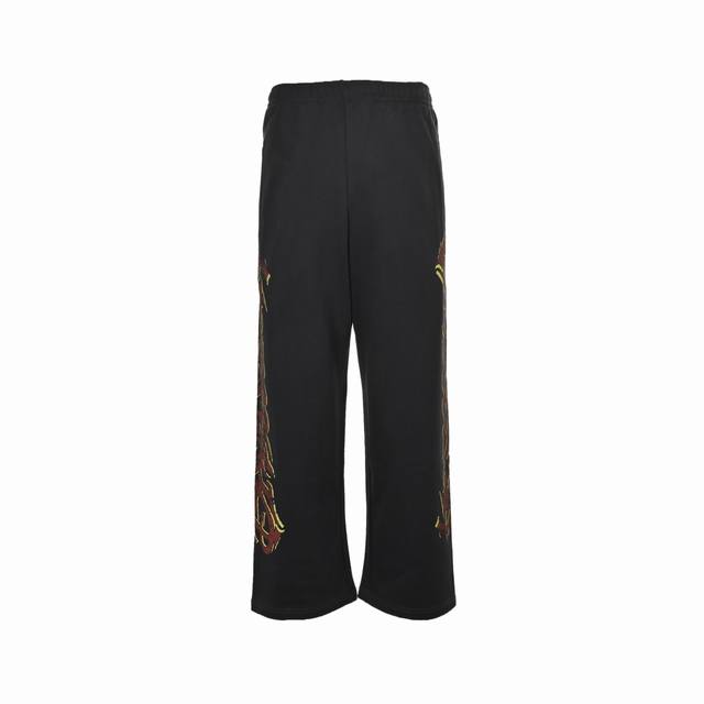 Balenciaga flame graffiti logo wide-leg straight trousers 23 years new main whea