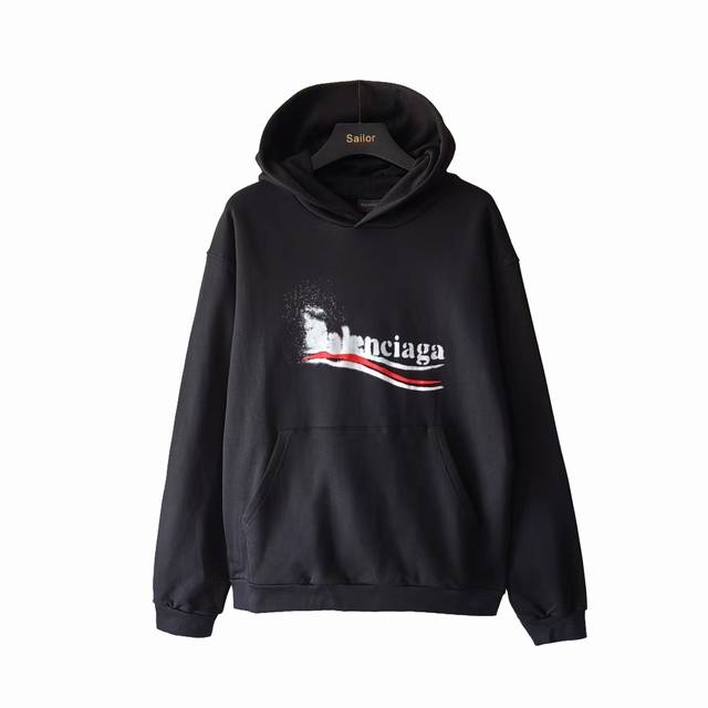 Actual details + size chart Balenciaga dissolved cola dot print hooded sweatshi