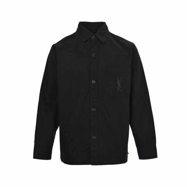 Saintlaurent Saint Laurent pocket embroidered letter canvas shirt jacket Custom