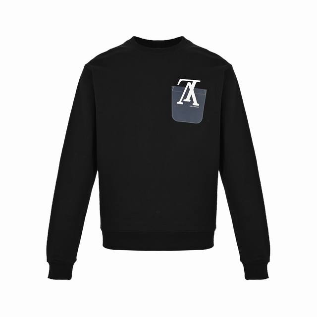 Louis Vuitton 22Fw Fake Pocket Letter Print Crewneck Sweatshirt This early fall