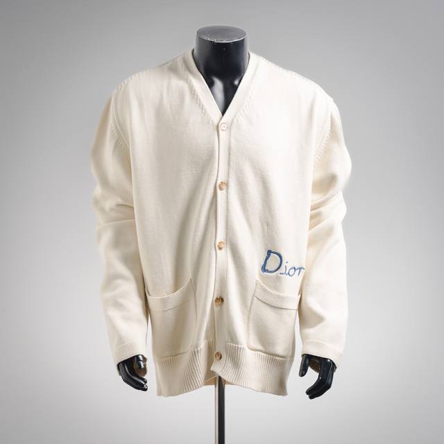 Dior Cd 25Ss New Embroidered Cotton Blend Button Cardigan Sweater Craftsmanship: