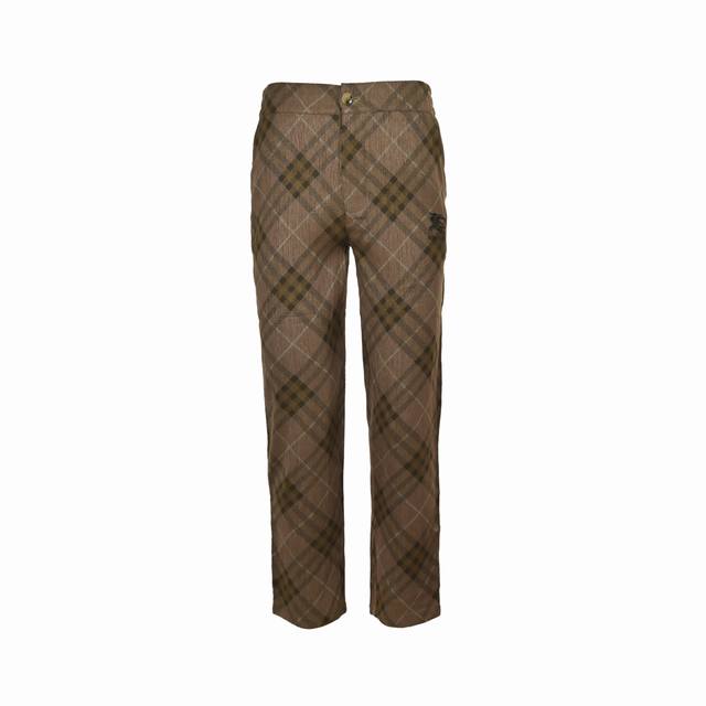 Burberry Warhorse Embroidered Twill Check TrousersA belated Burberry flagship it