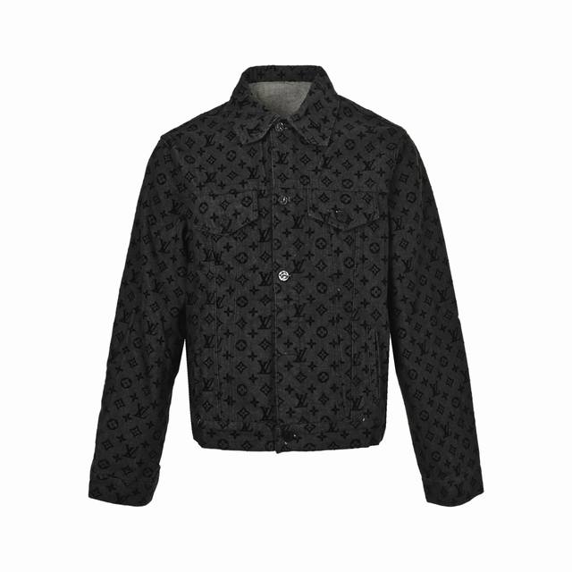 Louis Vuitton Logo Flocked Denim JacketThis fabric is exceptionally high-quality