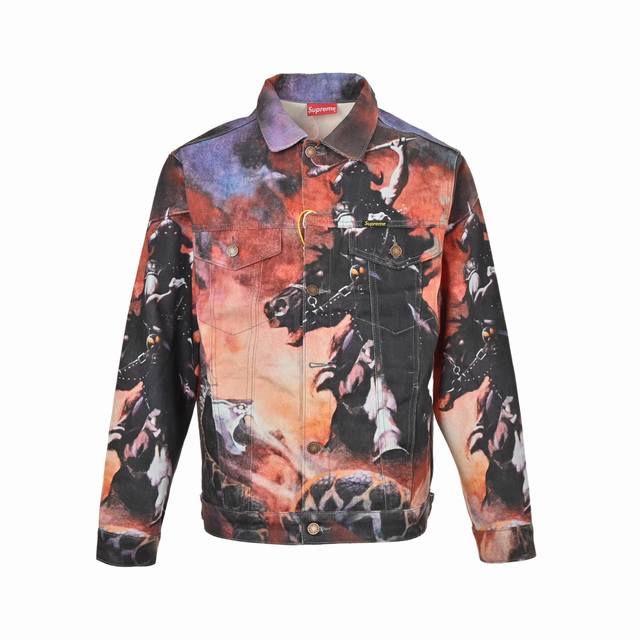 The Supreme & Frank Frazetta collaboration Snake Knight denim jacket combines cl