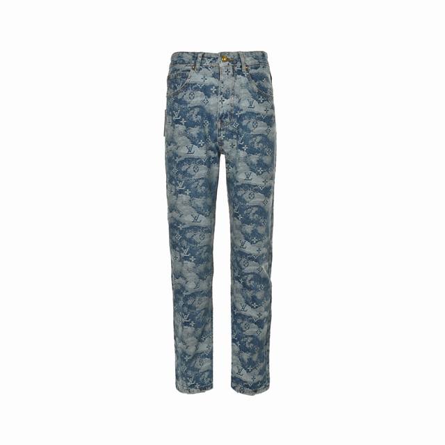 Louis Vuitton Cloud Print Jacquard Jeans . Available in various washes and text