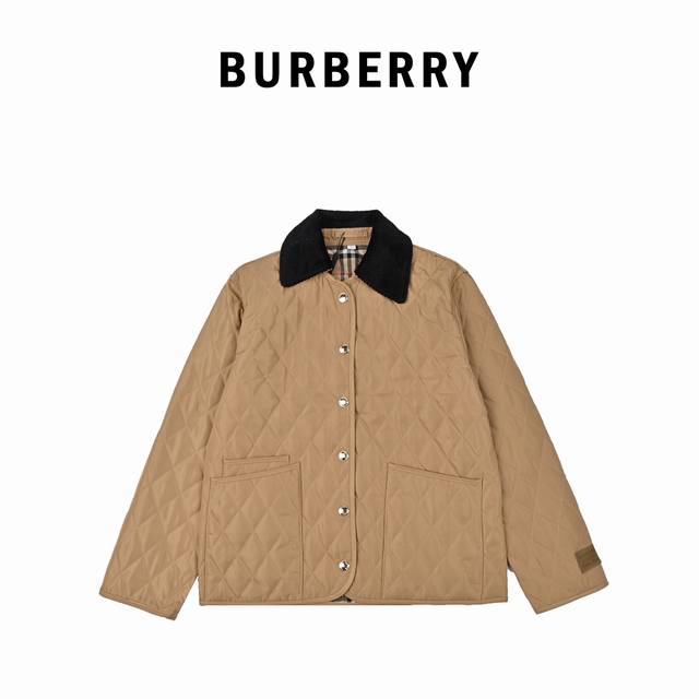 Women's Burberr*22 Early Fall New Classic Retro Diamond Quilted Jacket Burberr