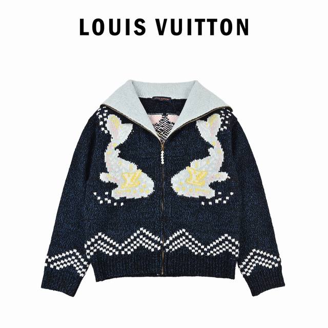 Louis Vuitton Nigo Pisces knitted jacket The fabric is made of cotton and wool b