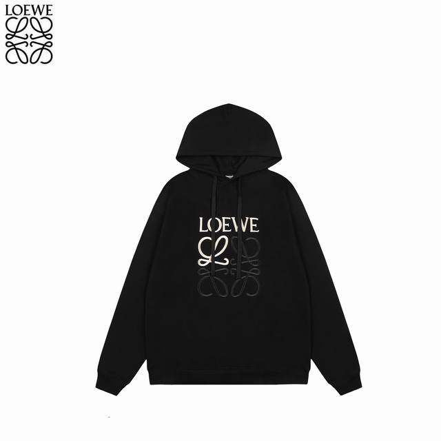 Loewe 25Fw center letter colorblock hooded sweatshirtNo need for the so-called g