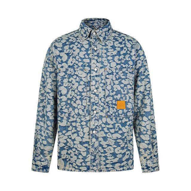 Louis Vuitton 25Ss Leopard Print Work Shirt Customized modern leopard jacquard d