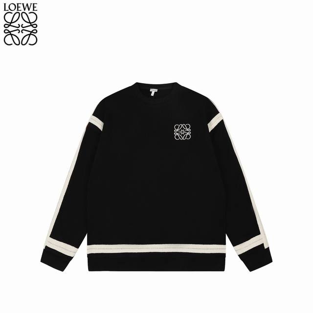 Loewe embroidered logo woven ribbon round neck sweatshirt No need for the so-cal