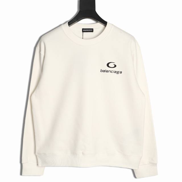 Balenciaga 25Fw ring print crew neck sweatshirt 480G premium combed cotton fabri