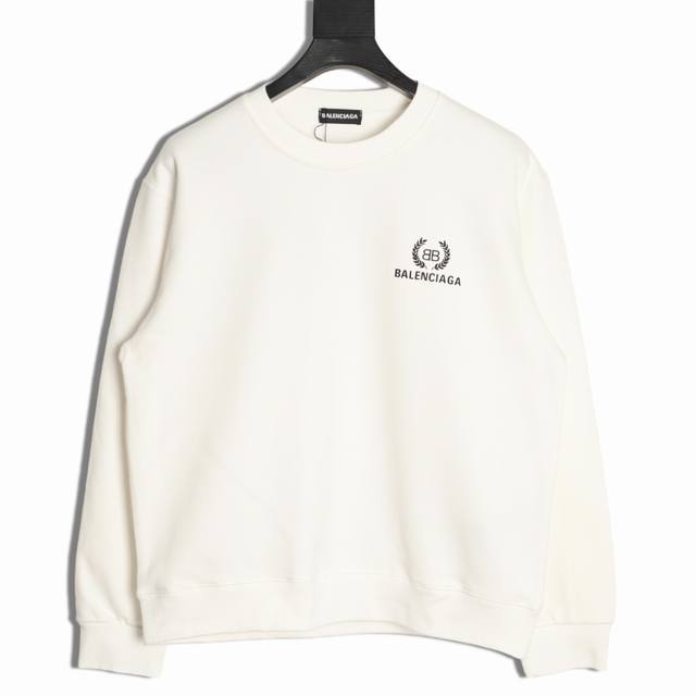Balenciaga 25Fw wheat ear round neck sweatshirt 480G high-grade combed cotton fa