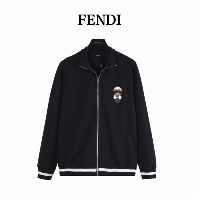 Fendi 25Fw Lafayette Leather Label Zipper Jacket . This unisex jacket features a