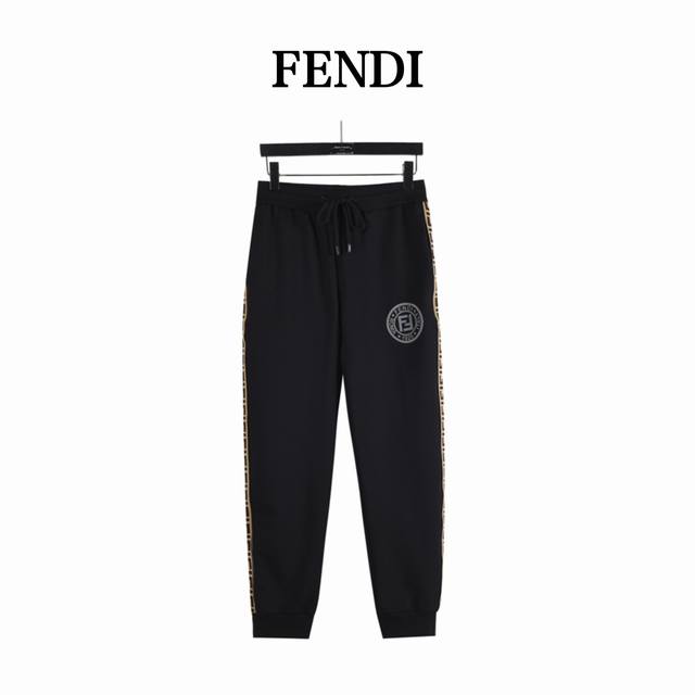 Fendi 25Fw Side Web Trousers with Large Logo Ff . Distinguished from popular st