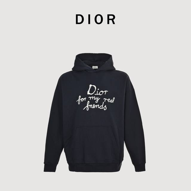 Dior And Hylton Nel Collaboration Slogan Embroidered HoodieThis hooded sweatshir