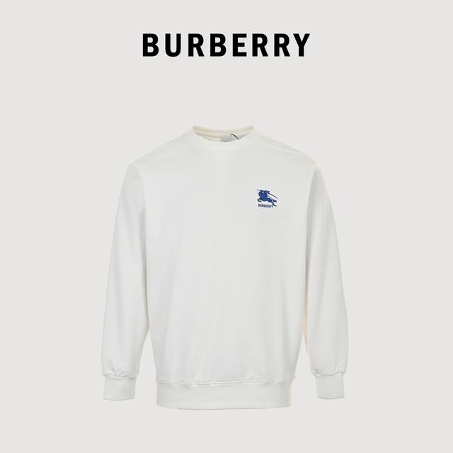 Burberry 24Ss round-neck sweatshirt with oak leaf embroidery on the back. 420g c