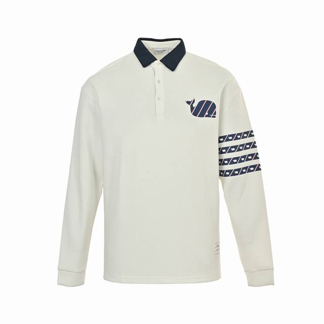 Thom Browne 25Fw four-bar lapel polo long-sleeved is made of custom fabric. DuPo