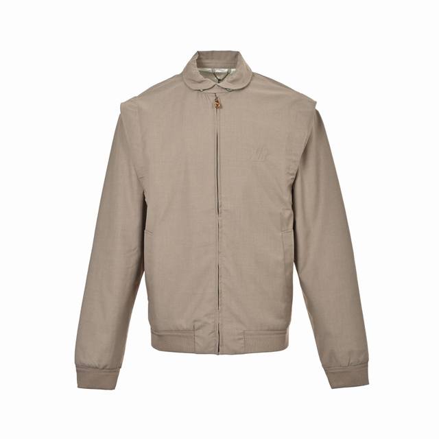 Louis Vuitton 25Fw wool khaki lapel jacket Exclusively made with 240g twill fabr