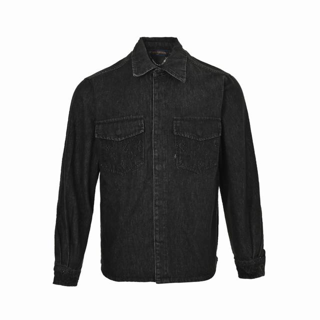 Louis Vuitton Pocket Embossed Denim Shirt Jacket Original purchase, solid denim,