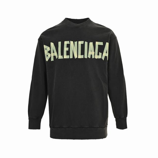Balenciaga 25Fw Masking Tape Print Crewneck SweatshirtThe Os silhouette is truly