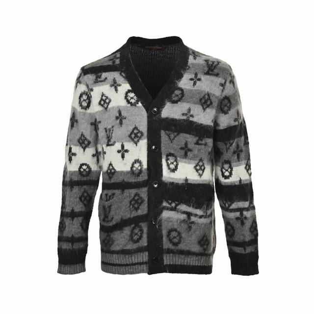 Louis Vuitton 24Fw Monogram Mohair Cardigan SweaterMade from rich, finely milled