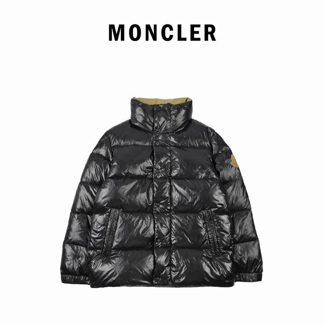 Moncler 24Ss limited edition yellow label matcha stand-up collar down jacket .