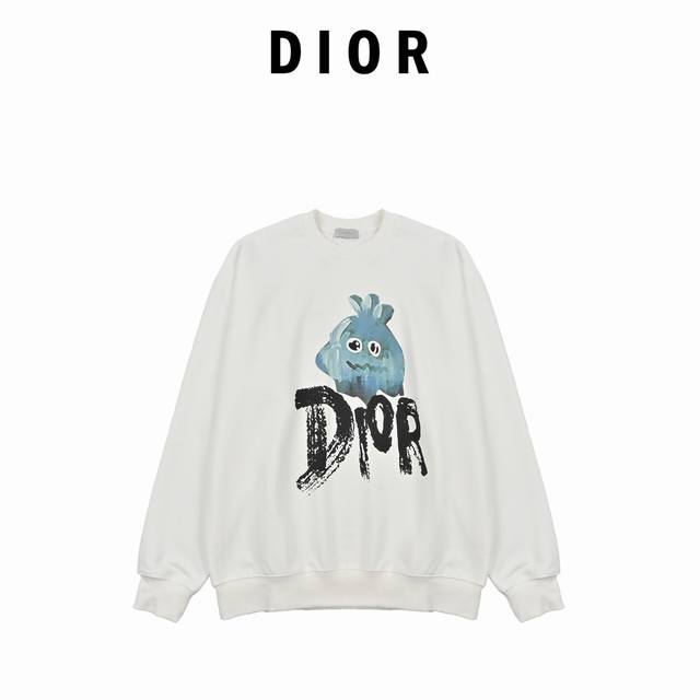 Dior 24Ss new dragon print crew neck sweatshirtOriginal fabric, same as the offi