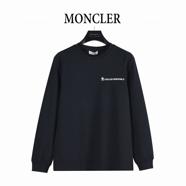 Moncler 25Fw simple chest and hem lettering laminated long-sleeved T-shirtSmall