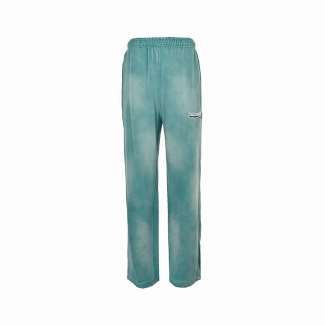 Balenciaga tie-dye trousers with cola embroidery and snowflake pattern. Popular
