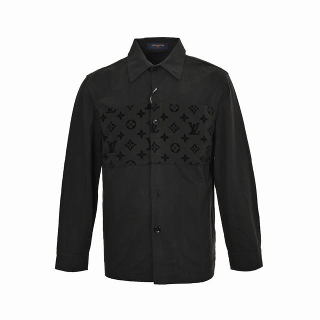 Louis Vuitton 24Fw Monogram Flocked Shirt Jacket Original Purchase, woven twill