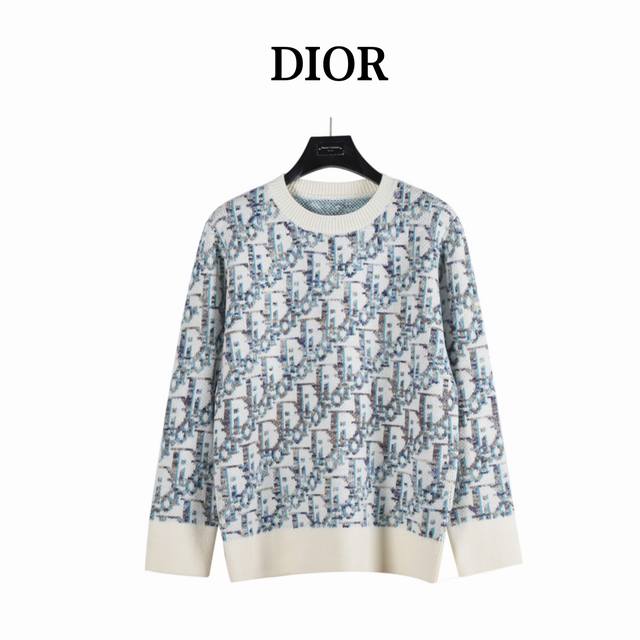 Dior 25Ss all-over jacquard crewneck sweater , a high-end version, purchased at
