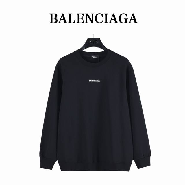 Balenciaga 25Fw front and back embroidered round neck sweatshirtThe fabric is ma