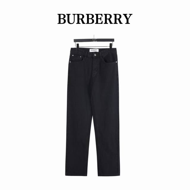 Burberry 25Ss Warhorse Denim Trousers with Colorful Embroidery on the Back Pocke