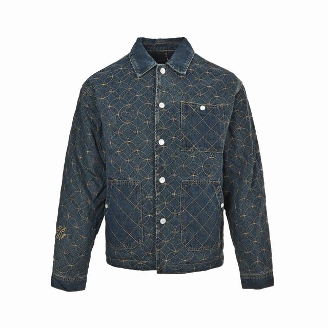 Louis Vuitton 25Fw Circular Quilted Jacket . Made from custom-made twill cotton
