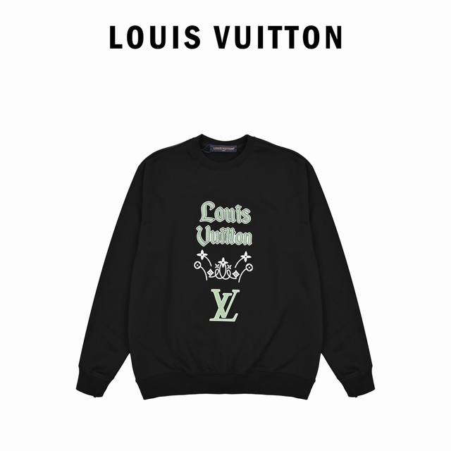 Louis Vuitton printed long-sleeved crewneck sweatshirt. High-end version! Custom