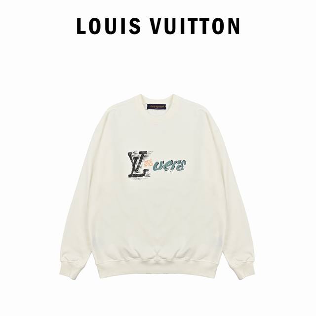 Louis Vuitton personalized letter print logo round neck sweatshirtNew autumn and