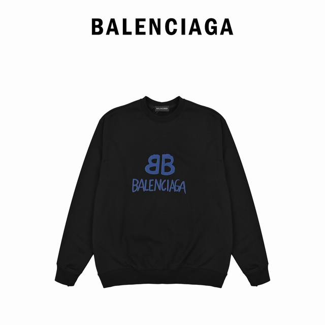 Balenciaga Paris Balenciaga personalized letter logo print round neck sweatshirt