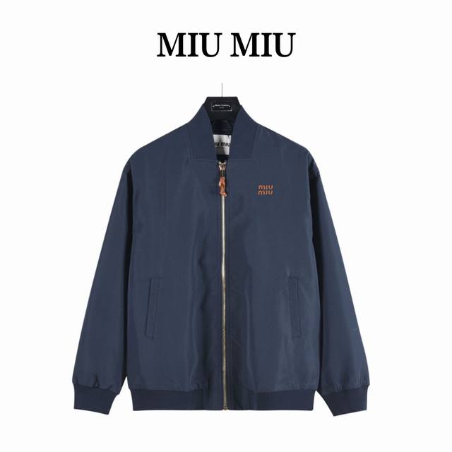 Miumiu Miu Miu 24Fw Panama Cotton Bomber Jacket Zp 20 Purchased and Made! In Sto